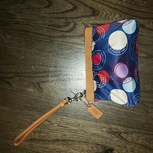 Coach Snap Print Wristlet Small Handbag